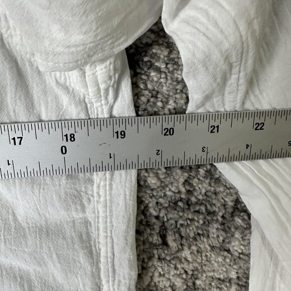 Current/Elliott Shirt Womens Extra Small White Prep School Cotton Button Front - Picture 3 of 7